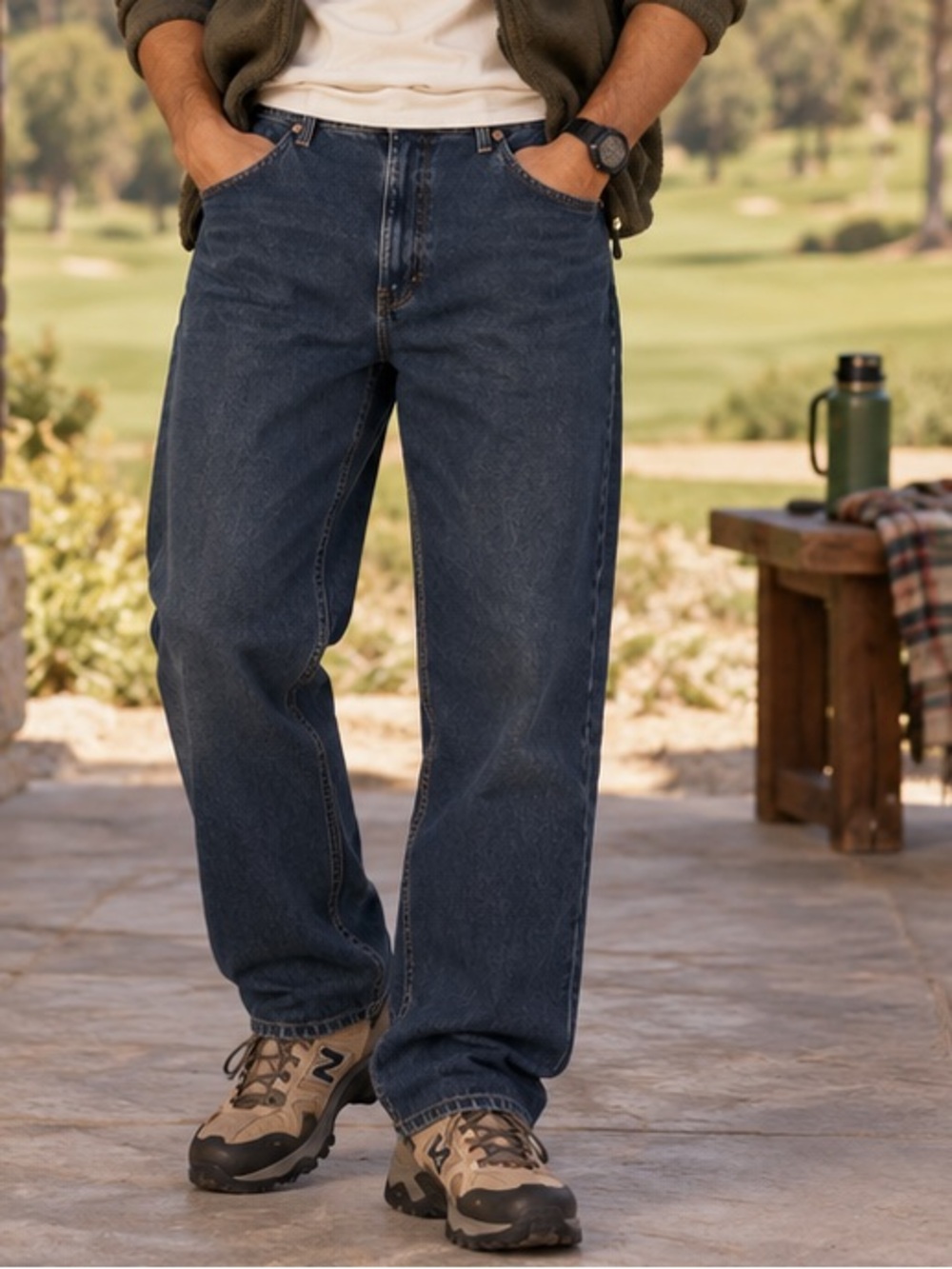 GAP Men's Dark Blue Relaxed Straight Jeans Size 40X30